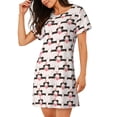 thumbnail image 2 of Rocae Dachshund And Hearts for Nightgowns for Women Sleep Shirts Short Sleeve Nightshirt Pullover Nightdress, 2 of 6
