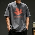 thumbnail image 2 of PNTUTB Tops for Men Short-Sleeve T-Shirt Stylish Trendy Versatile Printed Casual Loose Comfortable Breathable Crew-Neck T-Shirts, 2 of 7