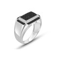 thumbnail image 3 of JewelersClub Black Diamond Rings for Men – 1.00 CTW Genuine Black Diamond Ring for Men – Hypoallergenic 0.925 Sterling Silver Ring Men – Diamond Mens Rings Statement Ring – Luxurious Gifts for Him, 3 of 4