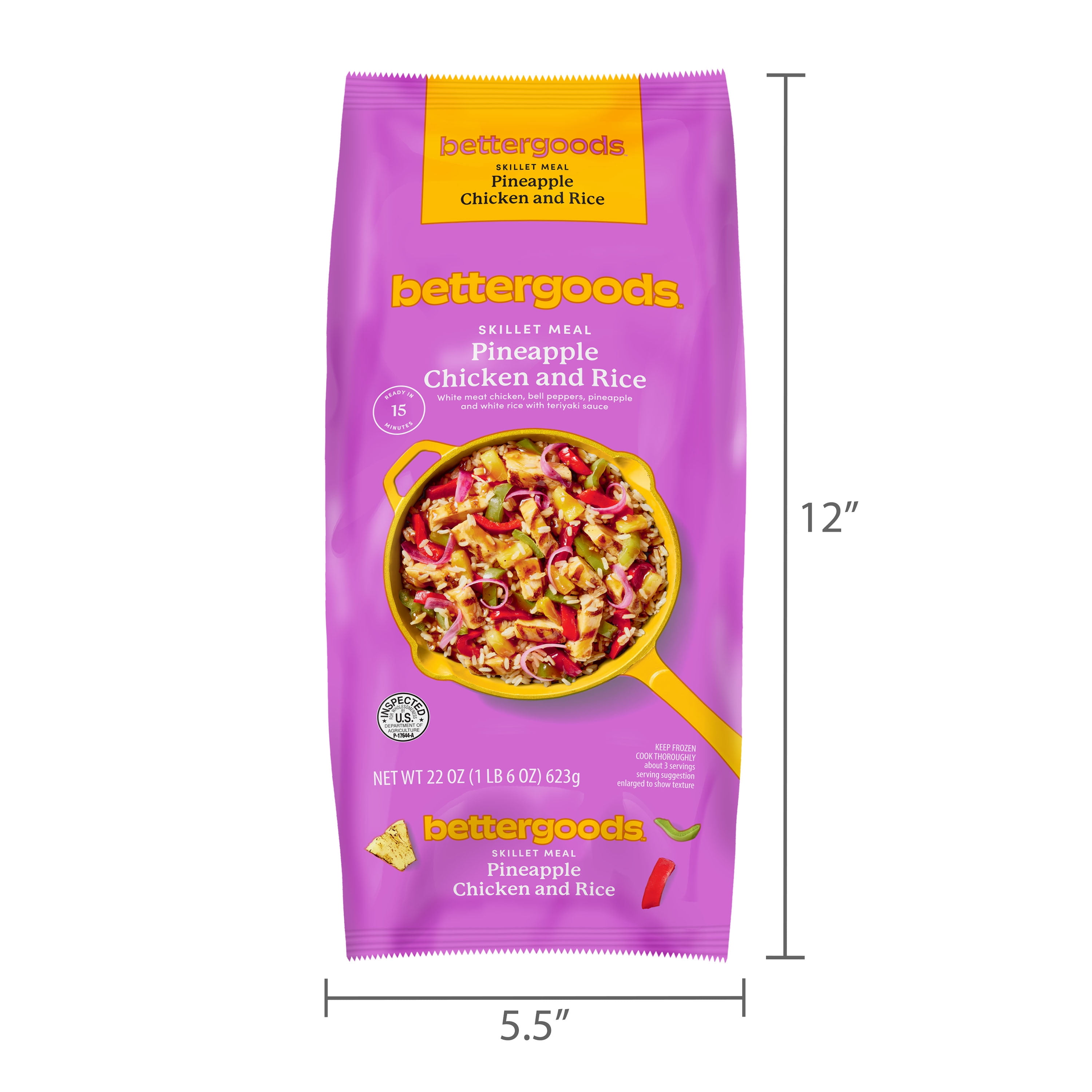 bettergoods Pineapple Chicken & Rice Skillet Meal, 22 oz (Frozen)