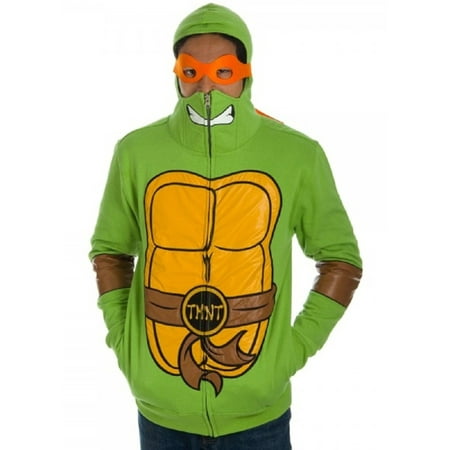 Teenage Mutant Ninja Turtles Mens Full Zip Hoodie with Mask