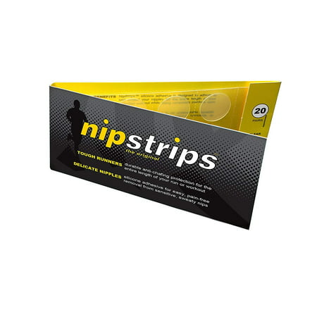 NipStrips BEST NIPPLE CHAFING SOLUTION for Long Distance Runners, Clear Adhesives That Are Discreet & Painless, Guaranteed To Go The Distance on Training & Race Day, Nip Guard Remedy - 20