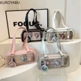 thumbnail image 2 of Bolso japonés Y2k, bolso transparente que combina con todo, bolso de hombro de PU para adolescentes, bolso de verano, bolso de mano para mujer, 2 of 5
