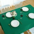 thumbnail image 4 of FOLINS&HOME Green Rectangle 60 x 60 inch Tablecloth - Waterproof & Wrinkle Free Heavy Duty Washable Polyester Table Cloths for Party, Banquet, Dining - Rectangular/Square, 4 of 8