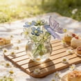 thumbnail image 5 of DefiDgd Handmade Mini Glass Flower Vase Decoration,Glass Flowers Bouquet Small Table Ornaments for Birthday Table Centerpiece Garden Home Decoration,Gift for Mom Women Friends(Purple), 5 of 6