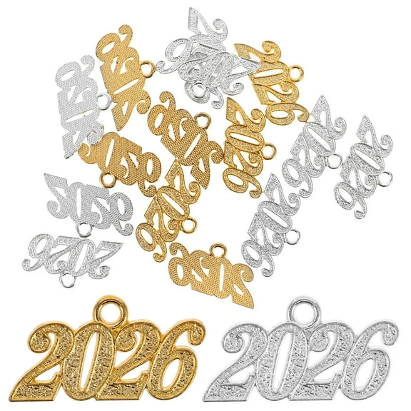 Masteelf 20pcs 2026 Keychain Charm Class of 2026 Tassel Charm Alloy Jewelry Charm Class of 2026 Graduation Crafts Charm for DIY Bracelets Necklaces