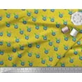 thumbnail image 2 of Soimoi Yellow Poly Georgette Fabric Waterdrop & Artistic Floral Print Sewing Fabric Yard 52 Inch Wide, 2 of 3