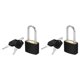 thumbnail image 1 of Candado Uxcell con llaves, (Negro) (2 Pcs), candados de aleación de zinc, impermeables y a prueba de óxido, adecuados para - unidad de almacenamiento/ equipaje/ garajes/ cercas/ taquilla de gimnasio, 1 of 7