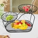 thumbnail image 5 of Cesta de frutas para encimera de cocina, cesta multiusos de malla metálica, organizador de 3 niveles Negro B, 5 of 7