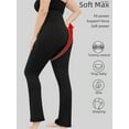 thumbnail image 5 of DDLUYY Womens Plus Size Flare Legging High Waist Yoga Pants Workout Active Wear Stretch Bootcut Pants with Pocket 3-Pack, 5 of 7