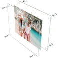 8.5X11 Clear Acrylic Wall Mount Floating Frameless Picture Frame For