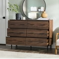 thumbnail image 4 of Walker Edison Savanna Modern Wood 6 Drawer Dresser - Dark Walnut, 4 of 22