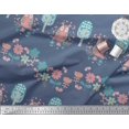 thumbnail image 2 of Soimoi Georgette Viscose Fabric Floral,Tree & Owl Kids Printed Fabric 1 Yard 42 Inch Wide, 2 of 3