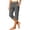 Grey, variant on Women's Stretch Capri Pants with Button Detail – Comfortable Yoga & Workwear Style Cropped Trousers for Spring & Summer – High Waist Solid Color Pants with Pockets