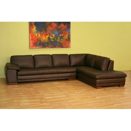 Wholesale Interiors Brown Leather Sectional Sofa