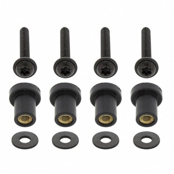 United Pacific 21036 Grille Screw   Set, Black, For 2005  Freightliner