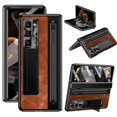 thumbnail image 1 of For Samsung Galaxy Z Fold 6 Slim Case Leather PC Kickstand Phone Cover with Tempered Glass Film - Co, 1 of 5