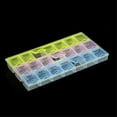 thumbnail image 3 of Caja de almacenamiento del organizador de las piezas clips de alambre plásticos de la rejilla 21 DYNWAVEMX Contenedor de almacenamiento transparente, 3 of 8