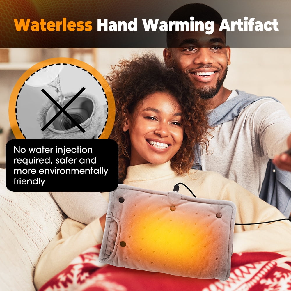 Electric Heating Pad Hand Warmer, USB Plug-in Heating Pouch, Heated Gloves Handwarmers Bag for Women Men Elde, Waterless Hand Warming Artifact in Winter