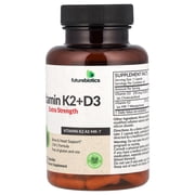 Futurebiotics Vitamin K2 + D3, Extra Strength, 60 Capsules