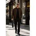 thumbnail image 5 of Zehisen Men's Jackets-Bomber Jacket Fall Winter Warm Windbreaker Full Zip Casual Windproof Outdoor Coats Coffee L, 5 of 9