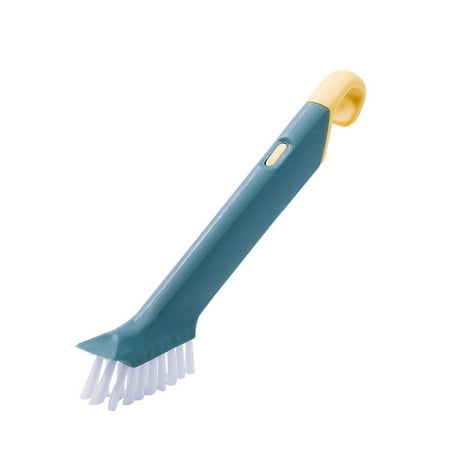 

2 in 1 Multipurpose Kitchen Brush with Durable Non-slip Handle for Bathroom Kitchen Cleaning Blue Yellow