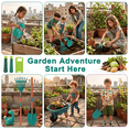 thumbnail image 2 of Ejoyoyin Garden Tools for Kids, Todderls Wheelbarrow Outdoor Toys for Boys Girls Ages 4 8, Kids Shovel Rake Gardening Pretend Play Set, 2 of 8