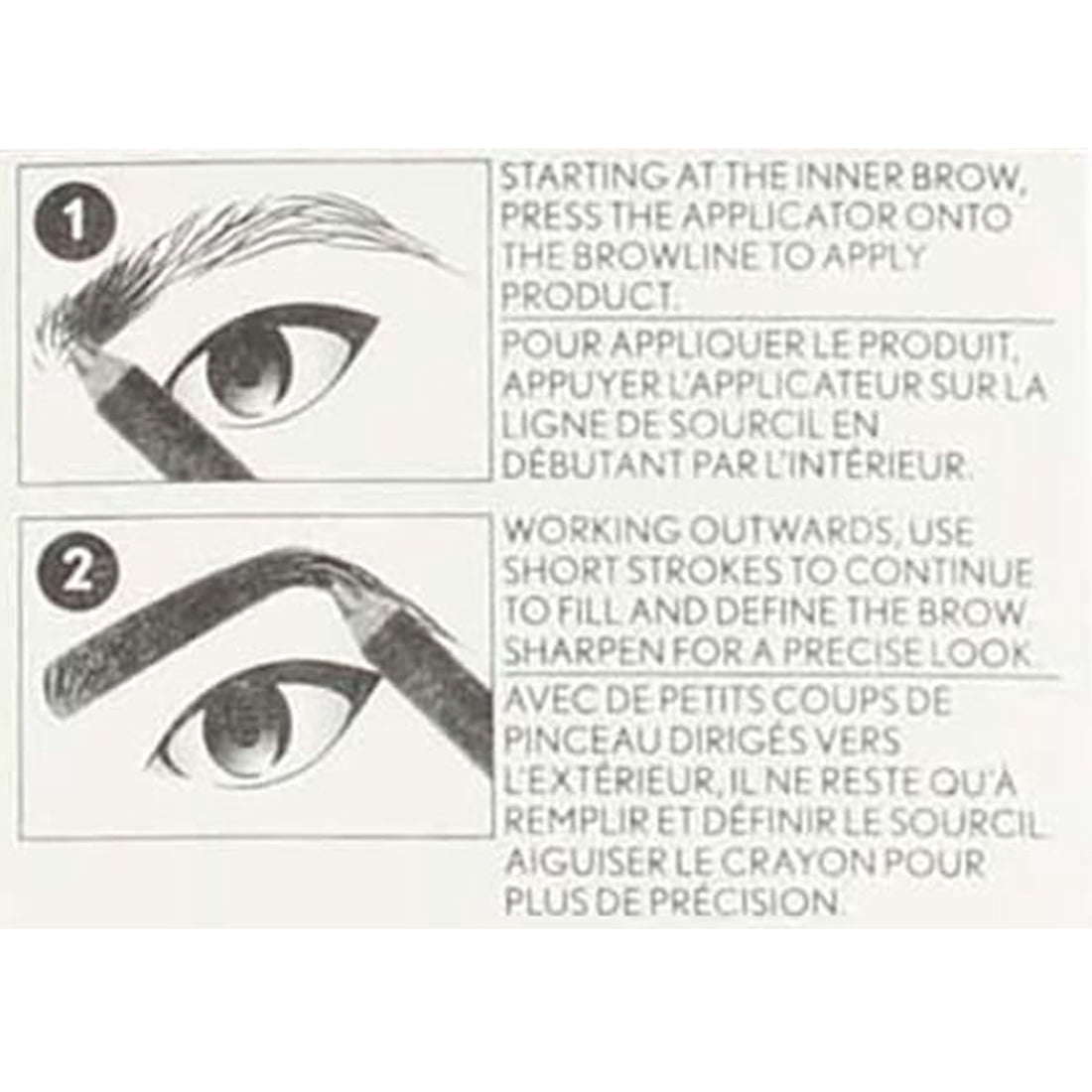 CoverGirl Brow & Eye Makers Brow Shaper & Eyeliner, Midnight Black 500, .06 oz (Pack of 6)