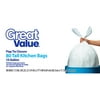 Great Value 13 Gallon Flap Tie Trash Bags, 80 Pack