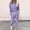 Purple plus size matching outfits a1, variant on Cagogo Women's Plus Size 2 Piece Set Striped Casual Loungewear Long Sleeve Round Neck Pullover Top Drawstring Pants Matching Outfits for Spring Fall Airport Travel Clothes, Green 4XL