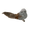 thumbnail image 2 of Northlight 5.75" Gray Clip On Bird With Feathers Christmas Ornament, 2 of 3