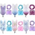 thumbnail image 6 of Baywell Girls Gymnastics Leotards With Matching Shorts Sparkly Ballet Dance Activewear Dance Outfit 5-12 Years, 6 of 9