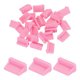 thumbnail image 1 of 25 piezas de tapones de puerto USB tipo A, cubiertas de silicona, protectores contra el polvo para el extremo hembra USB, rosa, 1 of 7