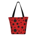thumbnail image 3 of Haiem Ladybug Pattern Pattern Shoulder Bag - Durable and Spacious Tote Bag,Versatile Shopping Bag, 3 of 9