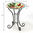 thumbnail image 4 of Luxen Home Butterflies with Flowers Bird Bath with Stand, 4 of 5
