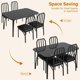 thumbnail image 5 of QinaQin Juego de comedor de vidrio con sillas, mesa con diseño biselado y asientos tapizados cómodos, ideal para espacios pequeños, cocina o departamento, 5 of 9