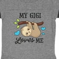 thumbnail image 3 of Inktastic My Gigi Loves Me with Sloth and Hearts Boys or Girls Baby Bodysuit, 3 of 4