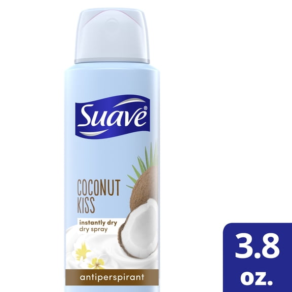 Suave Dry Spray 48H Protection Coconut Kiss Antiperspirant Deodorant Unisex 3.8 oz
