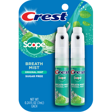 Crest Scope Long Lasting Mint Breath Mist, 0.24 fl oz, 2 ct