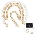 thumbnail image 3 of Imitation Pearl Beaded Chain for Purse 47.6 Inch Metal Shoulder Chain Replacement Handbag Decoration Chain Crossbody Bag Chain Strap with Lobster Clasp for DIY Bag Making Accessories Gold, 3 of 9
