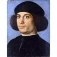 thumbnail image 2 of Andrea Previtali 12x14 Black Ornate Wood Framed Double Matted Museum Art Print Titled: Portrait of a Man, 2 of 5