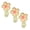 Peach, variant on Sparkling Flower Hair Clips for Toddlers and Kids 3 Pieces