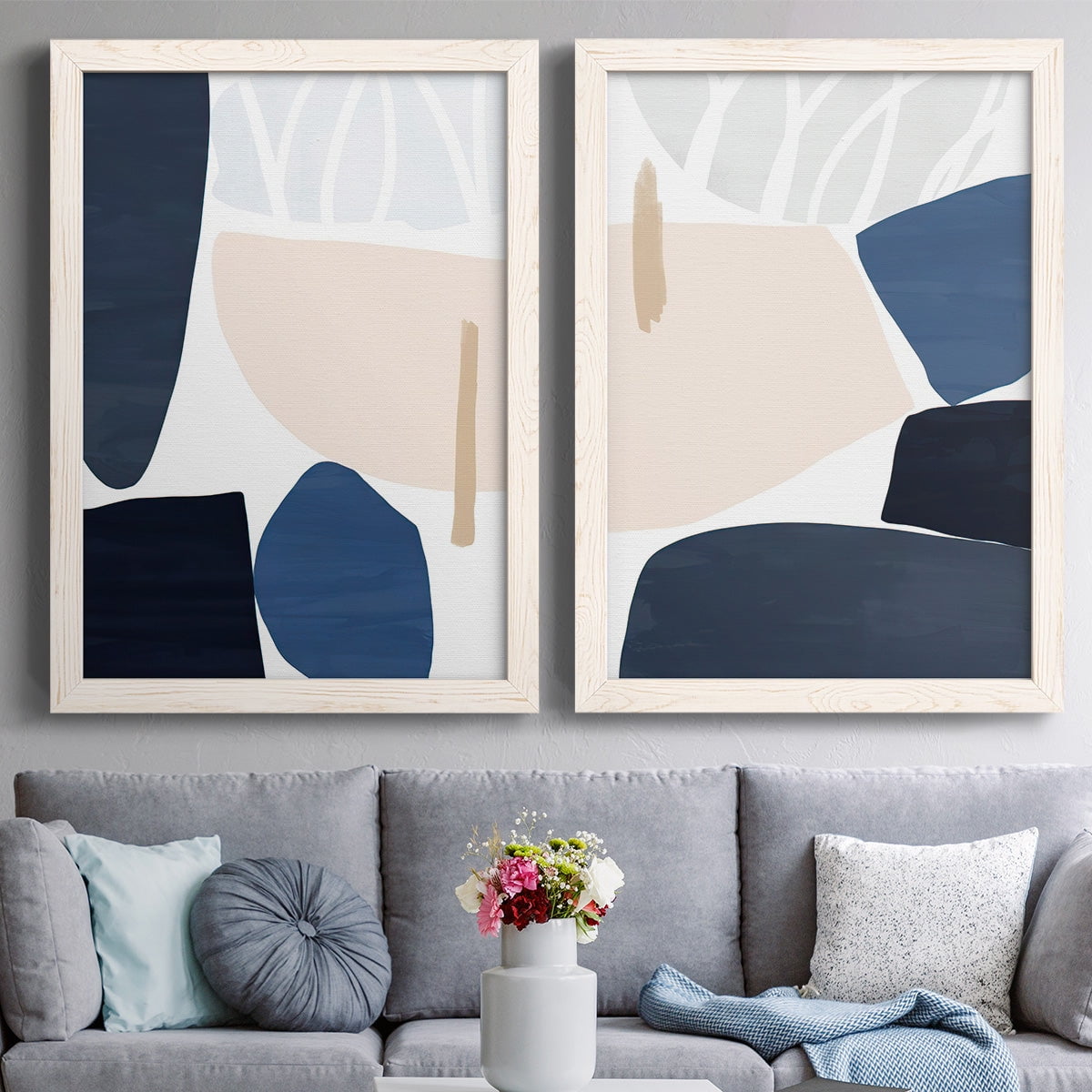 Denim and Sand I - Premium Framed Canvas - Ready to Hang