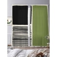 thumbnail image 3 of Sage Green Black Sheer Curtains 84 Inch Length 2 Panels Set Window Treatments, Farmhouse Striped Modern Abstract Art Rod Pocket Semi Curtains for Living Room/Bedroom/Kitchen Décor, 104"W x 84"L, 3 of 7