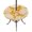 Orange/Yellow, variant on Round Outdoor Tablecloth with Umbrella Hole and Zipper, Dark Green Coastal Tablecloth with Elastic Waterproof, Conch Nautical Summer Starfish Shell Coral Patio Table Covers for 55" - 60" Pool Tables