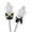 Black White Tuxedo Cat & Siamese Kitten Cat, variant on WIRESTER Set of 2pcs Headcover Cable Header USB Cable Protectors for Apple iPhone Cable & Other Cell Phone Cable - Black Silkie Chicken & White Silkie Chicken