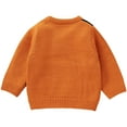thumbnail image 7 of BOBOGOJP Toddler Baby Boy Girl Sweater Embroidery Knit Pumpkin Sweater Pullover Sweatshirt Halloween Outfits Orange for Size 12-15 Months, 7 of 7