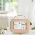 thumbnail image 4 of Neceser de maquillaje portátil Yinane organizador impermeable de transporte transparente Rosado, 4 of 7