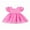 Pink, variant on Bagilaanoe Toddler Baby Girl Summer Dress Pearls Short Sleeve A-line Princess Dresses 6M 12M 24M 3T 4T 5T 6T Kid Patchwork Tulle Skirt