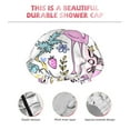 thumbnail image 5 of Easygdp Summer with Flamingo Shower Caps for Women, Double Waterproof Layers Shower Cap, Quick Drying Bath Hair Cap Reusable, 5 of 9